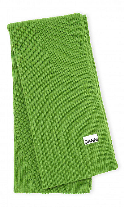 Flash green scarf by Ganni