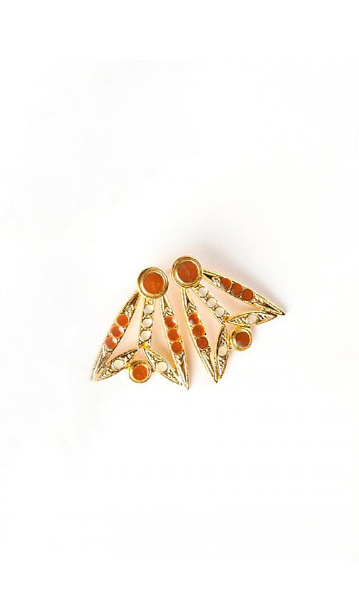 Abstract moth earrings
